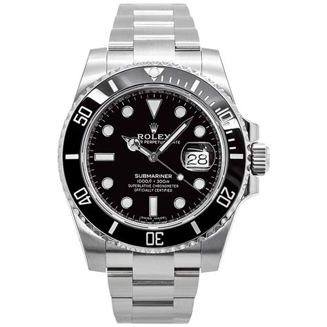 rolex oyster steel submariner watch.